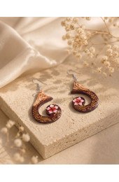 Hand Painted Wooden Earrings